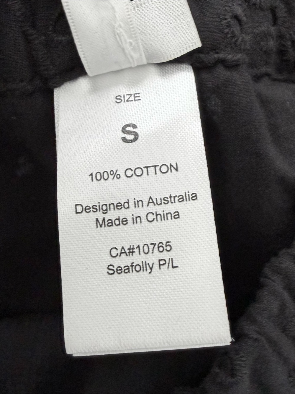 Seafolly Black Eyelet Broderie Anglaise Cotton Midi Skirt Asymmetrical Small - Picture 5 of 7